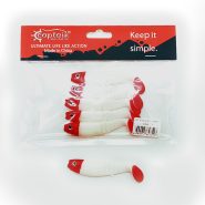 طعمه ماهیگیری ماهی ژله ای کاپیتان ۸ سانتی رنگ کله قرمز