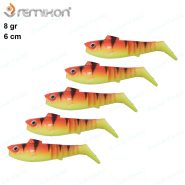 طعمه ماهیگیری ژله ای رمیکسون ۸ سانت SLB80 فایر تایگر نارنجی YR