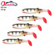 طعمه ماهیگیری ژله ای اوکاسیا ۶.۸ سانت OKASIA فایر تایگر مشکی BF