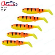 طعمه ماهیگیری ژله ای اوکاسیا ۶.۸ سانت OKASIA فایر تایگر نارنجی OF