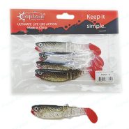 طعمه ماهیگیری ماهی ژله ای کاپیتان ۱۰ سانتی مشکی زردار