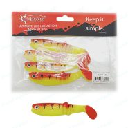 طعمه ماهیگیری ماهی ژله ای کاپیتان ۱۰ سانتی فایر تایگر زرد