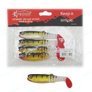 طعمه ماهیگیری ماهی ژله ای کاپیتان ۱۰ سانتی طرح فایر تایگر طلایی