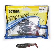 طعمه ماهیگیری ماهی ژله ای کوندور ۸ سانتی رنگ مشکی زر دار