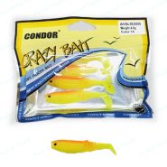 طعمه ماهیگیری ماهی ژله ای کوندور ۸ سانتی رنگ زرد پشت نارنجی