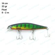 طعمه لور ماهیگیری ۱۴ سانتی ۲۳ گرم دایو ۲-۰ متر کد VB09