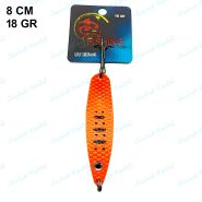 قاشقک ماهیگیری FJ FISHING رنگ نارنجی ۱۸ گرم ۸ سانتی