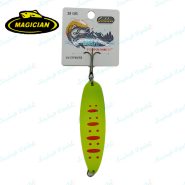 قاشقک ماهیگیری رنات طرح سبز خالدار قرمز ۲۱ گرم MAGICIAN SPOON