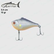 طعمه ماهیگیری لور استخوانی HUNT FISH طول ۵.۵ سانت ۱۵ گرم طوسی پشت مشکی