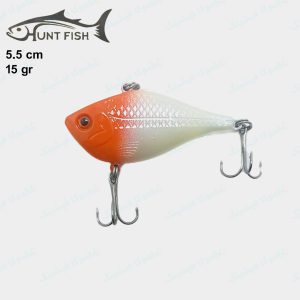 طعمه ماهیگیری لور استخوانی HUNT FISH طول ۵.۵ سانت ۱۵ گرم قرمز و سفید