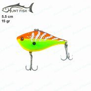 طعمه ماهیگیری لور استخوانی HUNT FISH طول ۵.۵ سانت ۱۵ گرم سبز پشت قرمز