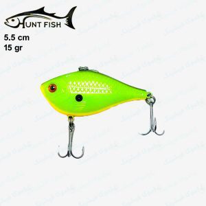 طعمه ماهیگیری لور استخوانی HUNT FISH طول ۵.۵ سانت ۱۵ گرم سبز کد ۰۳