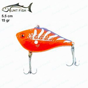 طعمه ماهیگیری لور استخوانی HUNT FISH طول ۵.۵ سانت ۱۵ گرم قرمز