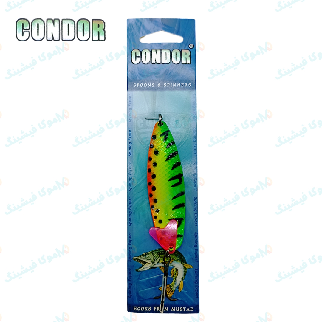 5 قاشقک ماهیگیری کوندور طرح فایر تایگر ۲۷ گرم CONDOR SPOON