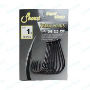 قلاب ماهیگیری SHOUZI مدل SUPER SHARP سایز ۱ بسته ۱۰ عددی