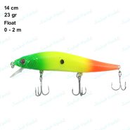 طعمه لور ماهیگیری ۱۴ سانتی ۲۳ گرم دایو ۲-۰ متر کد VB08