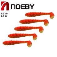 طعمه ماهیگیری ماهی ژله ای نوئبی ۱۰ سانتی نارنجی NOEBY S3102 NW207