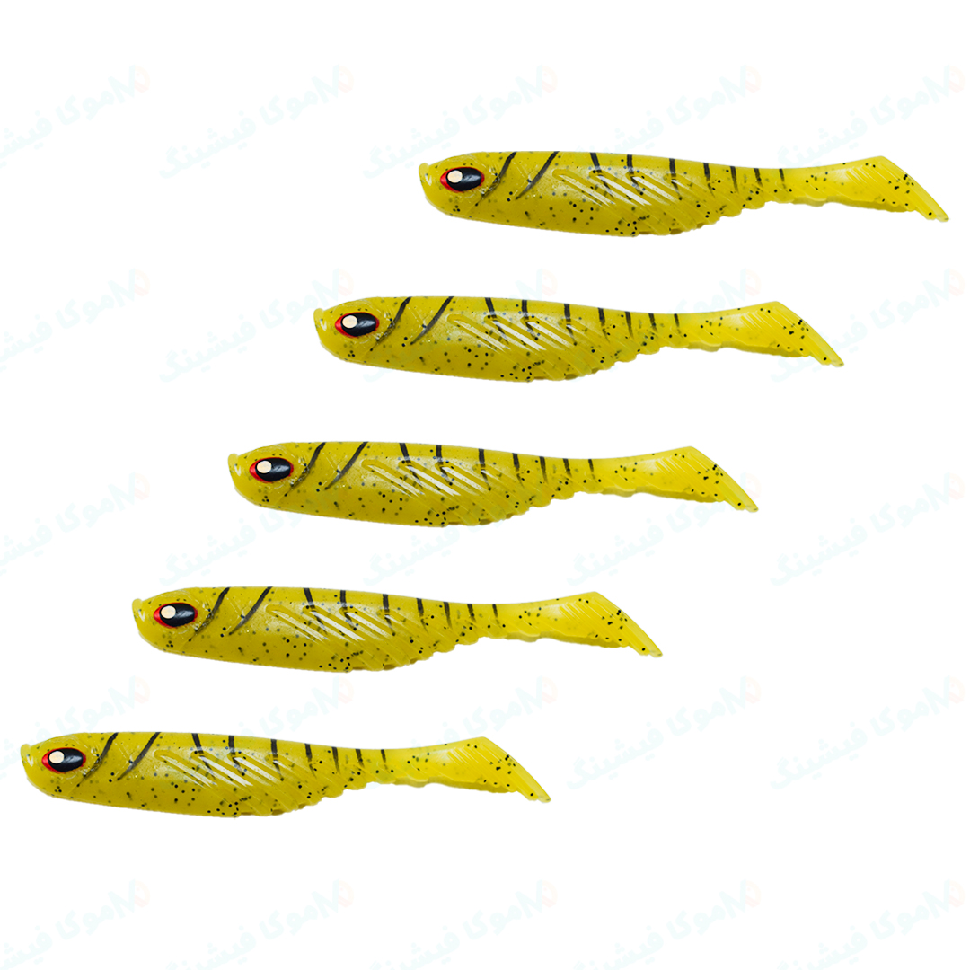 طعمه ماهیگیری ژله ای ۱۰ سانت CURVY SHAD فایر تایگر خردلی 04