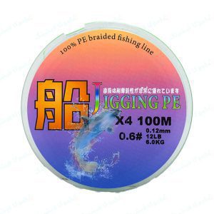 نخ ماهیگیری ابریشمی ۴ رشته جیگینگ پی ای ۱۰۰ متر ۰.۱۲ Jigging PE