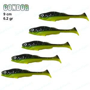 طعمه ژله ای ماهیگیری کوندور ۹ سانت CONDOR زرد و لجنی ۰۸۱