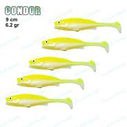 طعمه ژله ای ماهیگیری کوندور ۹ سانت CONDOR سفید زرد ۱۲۱