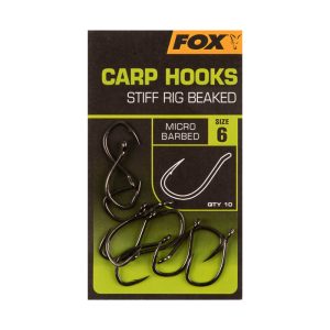 قلاب ماهیگیری کپوری استیف ریگ فوکس سایز ۶ Fox Stiff Rig Beaked