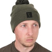 کلاه بافت زمستانی سبز مشکی فوکس Fox Collection Bobble Hat