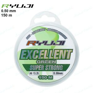 نخ ماهیگیری نایلونی اکسیلنت سبز ریوجی ۱۵۰ متر ۰.۵۰ میل Ryuji Excellent Super Strong