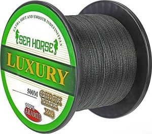نخ ماهیگیری ابریشمی ۴ رشته‌ای سایز ۰.۳۵ میل ۵۰۰ متری Seahorse Luxury