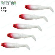 طعمه ماهیگیری ماهی ژله ای کوندور ۸ سانتی کله قرمز (رد هد)