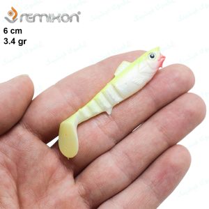 خرید طعمه ژله ای ۶ سانت Remixon SLB60 سفید پشت فسفری