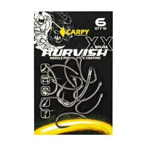قلاب کپوری کارپی CARPY مدل کرویش نینجا سایز ۶ بسته ۱۰ عددی
