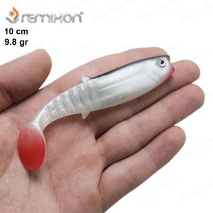 طعمه ژله ای ۱۰ سانت REMIXON BS سفید پشت مشکی