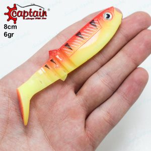 خرید طعمه ژله ای Captain مدل فایر تایگر سایز ۸cm