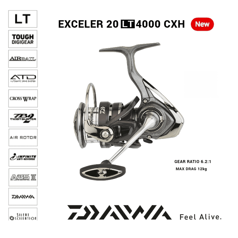 daiwa-exceler-lt4000-cxh چرخ ماهیگیری دایوا اکسلر Daiwa Exceler 20 LT4000-CXH
