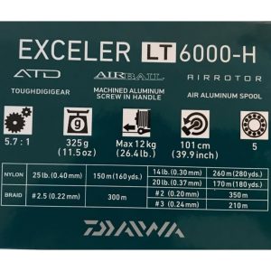 خرید چرخ ماهیگیری دایوا اکسلر DAIWA EXCELER 18 LT6000-H