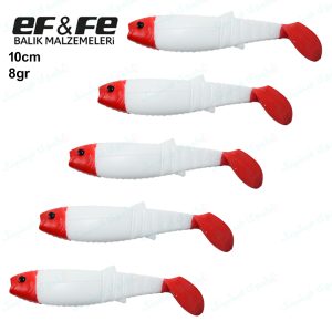 طعمه ماهیگیری ماهی ژله ای EF&FE سایز ۱۰ سانتی طرح کله قرمز