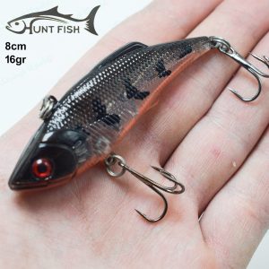خرید طعمه لور Hunt Fish سایز ۱۶ گرم طرح Pelican تایگر مشکی شفاف