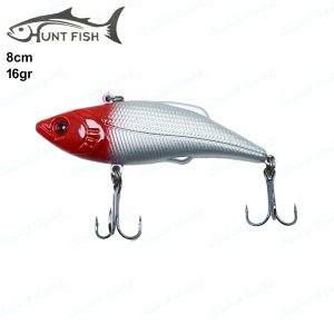 لور استخوانی هانت فیش Hunt Fish طرح پلیکان ۱۶ گرم ۸ سانت ردهد نقره ای