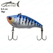 لور استخوانی هانت فیش Hunt Fish طرح یوزوری ۱۸ گرم ۶.۵ سانت تایگر آبی شفاف