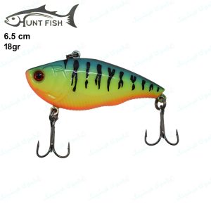 لور استخوانی هانت فیش Hunt Fish طرح یوزوری ۱۸ گرم ۷ سانت تایگر زرد پشت آبی