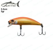 لور استخوانی هانت فیش Hunt Fish طرح قزلی ۵ گرم ۵.۵ سانت سینک طلایی
