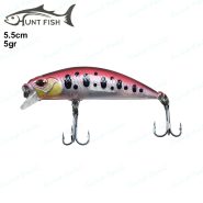 لور استخوانی هانت فیش Hunt Fish طرح قزلی ۵ گرم ۵.۵ سانت سینک صورتی خالدار
